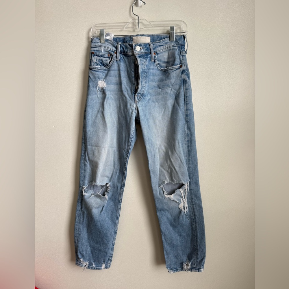 MOTHER Faded Blue Denim Jeans